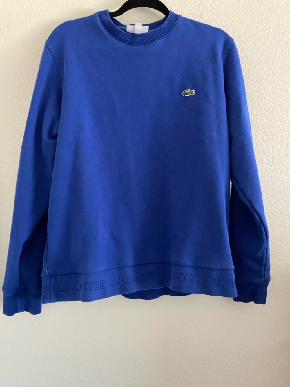 Lacoste Men’s Sweatshirt Blue Cotton Logo